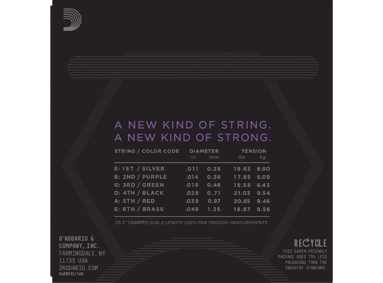 D'addario NYXL1149 El.Gitar strenger (011-049) 